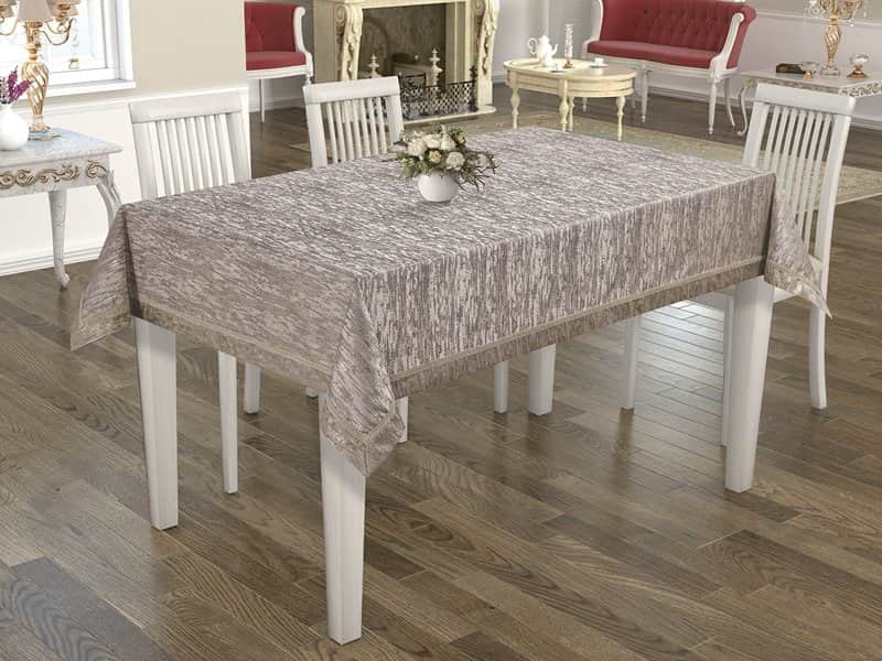 מפה שולחן יוקרתית דגם ורסאי זהב כהה מבחר מידות (#V17) החל מ-