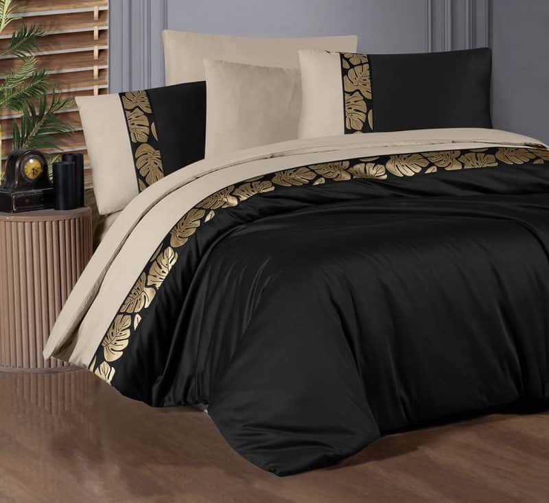 2 סט מצעים למיטה וחצי 100% כותנה סאטן רויאל דגם Nedra v3