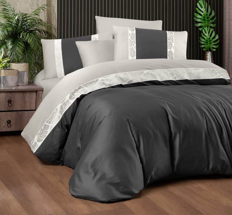 סט מצעים זוגי רחב 180/200 100% כותנה סאטן רויאל דגם Nedra v2