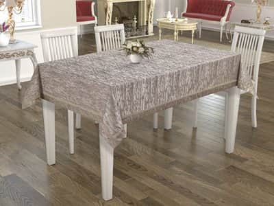 מפה שולחן יוקרתית דגם ורסאי זהב כהה מבחר מידות (#V17) החל מ-