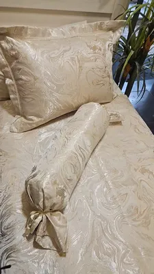 2 סט מצעים יחיד 90/200 ברוקד דגם טוסקנה זהב