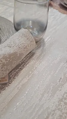 מפה שולחן יוקרתית דגם ורסאי קרם זהב מבחר מידות (#V01) החל מ-