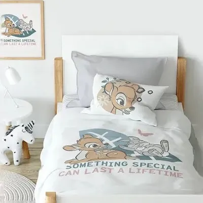 סט מצעי חורף פלנל יחיד 90/200 100% כותנה דגם במבי מיוחד