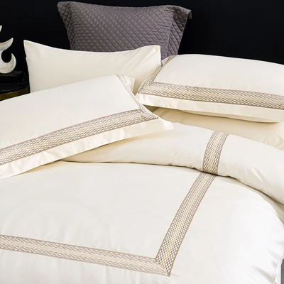 סט מצעים זוג רחב 180/200 דגם NOBILITY קרם