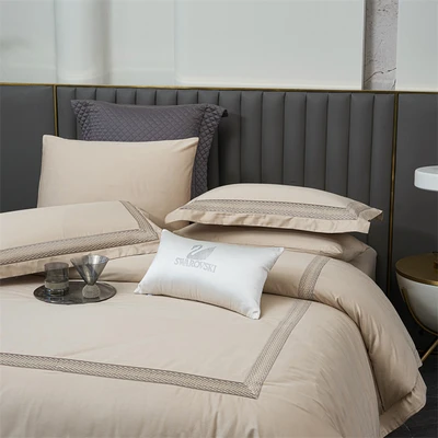 סט מצעים זוגי 160/200 דגם NOBILITY מוקה