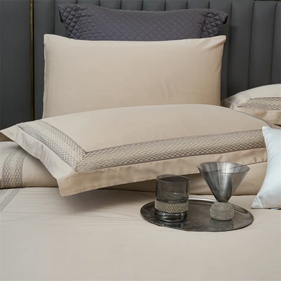 סט מצעים זוגי רחב 180/200 דגם NOBILITY מוקה