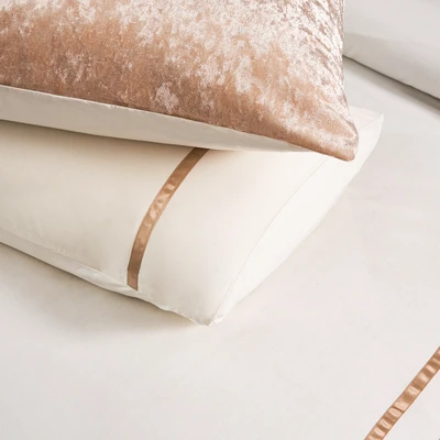 2 סט מצעים יחיד 90/200 100% כותנה סאטן דגם רויאליטי כתר זהב C1