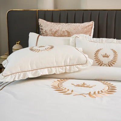 2 סט מצעים יחיד 90/200 100% כותנה סאטן דגם רויאליטי כתר זהב C1