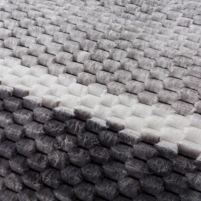 סט מצעי קטיפה זוגי רחב 180/200 דגם קורל אפור