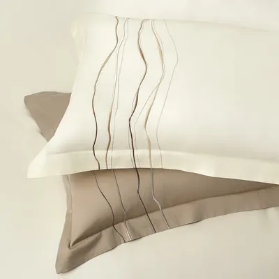 סט מצעים זוגי רחב 180/200 דגם יוניק קרם