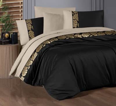 2 סט מצעים למיטה וחצי 100% כותנה סאטן רויאל דגם Nedra v3