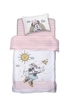 סט מצעים למיטת תינוק/מעבר 100% כותנה דגם מיני שמש