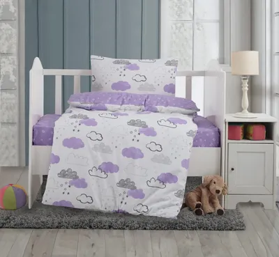 סט מצעים למיטת תינוק/מעבר דגם Mars v4 פרקל