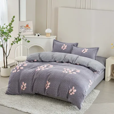 סט מצעי קטיפה זוגי רחב 180/200 דגם Lapland Velvet צבע 103 (DSN2)