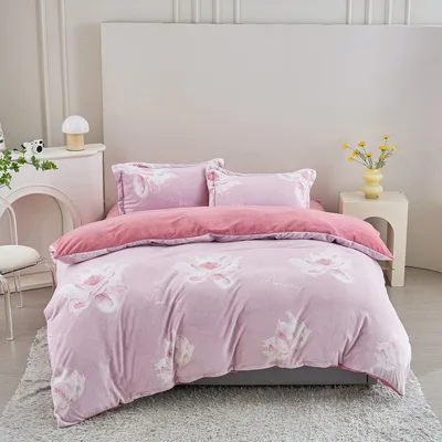 סט מצעי קטיפה זוגי 160/200 דגם Lapland Velvet צבע 101 (DSN6)