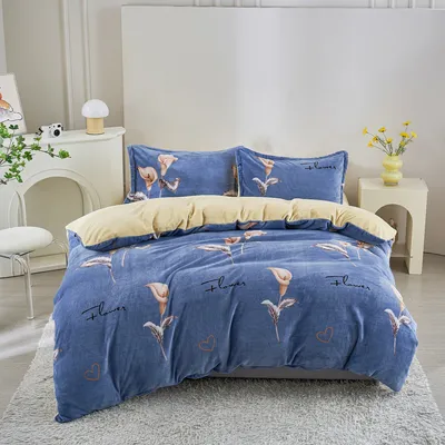 סט מצעי קטיפה זוגי 160/200 דגם Lapland Velvet צבע 102 (DSN5)