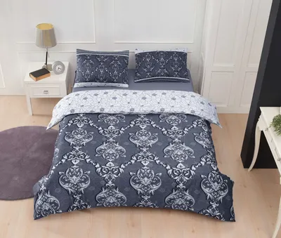 סט מצעים זוגי רחב 180/200 100% כותנה סאטן דגם ל ש ם