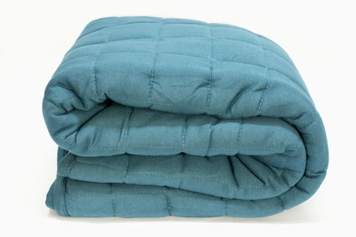 שמיכת קיץ זוגית 200/220 100% כותנה ג'רסי פטרול (טורקיז כהה)