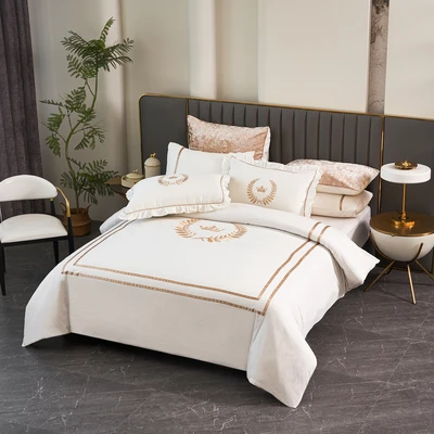 2 סט מצעים למיטה וחצי 120/200 100% כותנה סאטן דגם רויאליטי כתר זהב C1