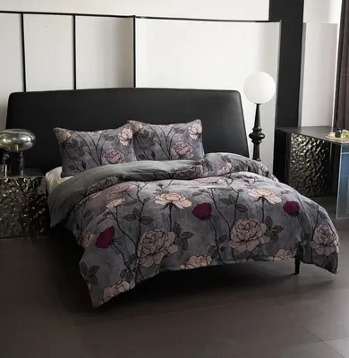 סט מצעי קטיפה זוגי רחב 180/200 דגם Lapland Velvet צבע 204