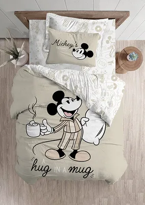 סט מצעים יחיד 90/200 100% כותנה מיקי בוקר טוב